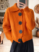 Vibrant Chunky Knit Statement Cardigan