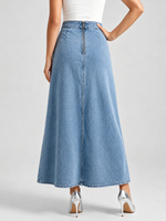 Elegant 3d Floral Ruffled Slit Skirt