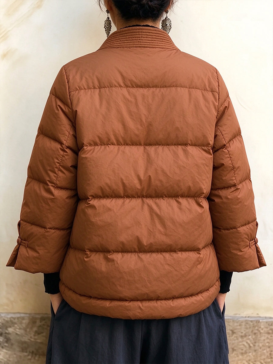 Elegant Quilted Open-Front Puffer Jacket