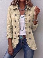 Boho-style Vintage Paisley Ruffle Jacket