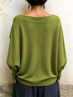 Chic Draped Asymmetric Boatneck Pullover