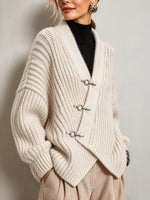 Cozy Chunky-knit Ribbed Wrap Cardigan