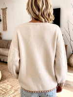 Cozy Stylish Casual V-neck Knit Sweater