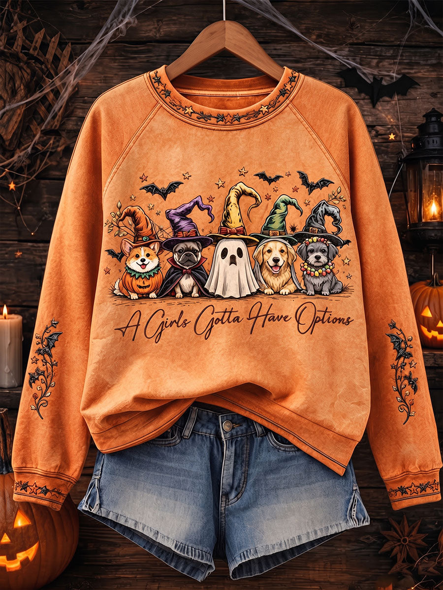 Graphic Sweatshirt For Cute Halloween