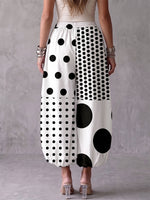 Bold Polka Dot Linen Ballon Pants