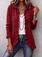 Chic Knit Ruffle-Trim Cardigan
