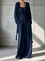Comfortable Thin Knit Draped Three-Piece Lounge Set