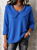 Retro Cozy Collared Knit Sweater Top
