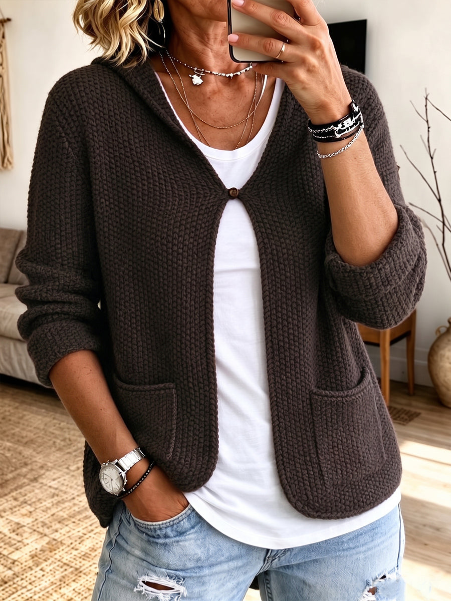 Cozy Textured Open-Front Cardigan