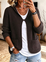 Cozy Textured Open-Front Cardigan