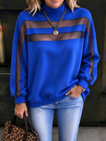 Mesh-panel Oversized Cozy Sweatshirt