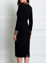 Cozy Star-patterned Loose-fit Knitted Maxi Dress
