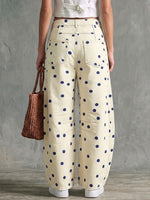 Relaxed-fit Low-rise Polka-dot Jeans With A Curved-leg Cut
