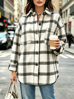 Casual Loose Plaid Shirt-jacket