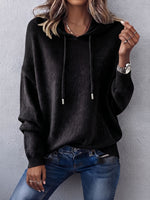 Cozy Relaxed Knit Hoodie