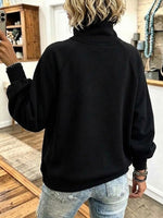 Sweatshirt With An Asymmetrical Hem, High Neck, And Diagonal Zipper