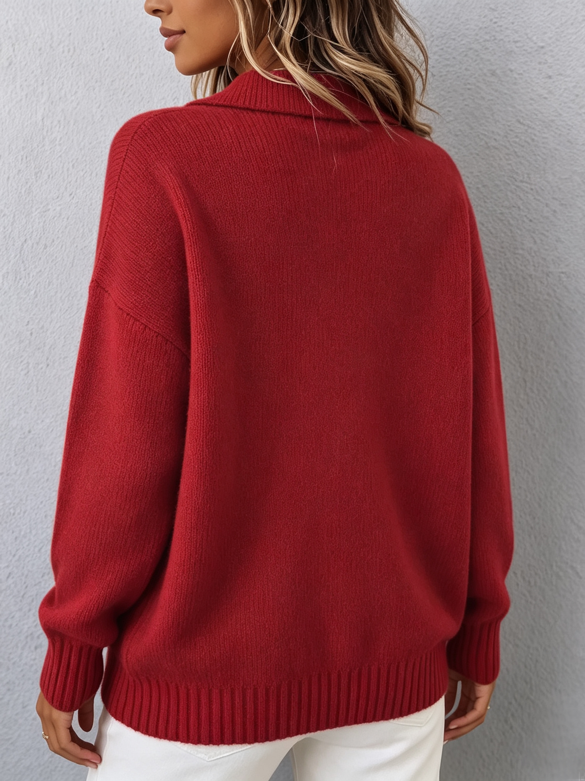 Cozy Chic Polo Hooded Knit Sweater