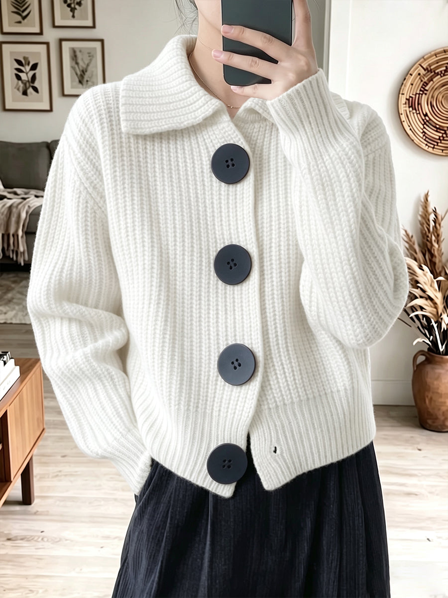 Vibrant Chunky Knit Statement Cardigan