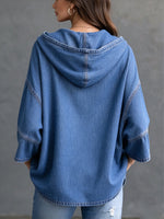Casual Oversized Hooded Denim Jacket