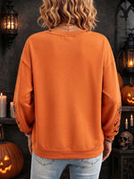 Casual Witch And Puppy Halloween Sweatshirt