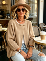 Cozy Ribbed Asymmetrical Knit Cardigan