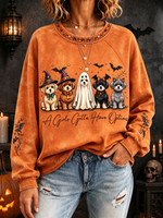 Cozy Puppies On The Move Halloween Sweatshirt