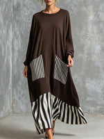 Vintage-style Printed Velvet Midi Dress