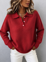 Cozy Chic Polo Hooded Knit Sweater