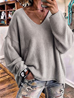 Relaxed V-neck Oversized Sweater