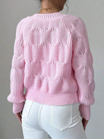 Cozy and casual cable-knit cardigan with 3D bow detail