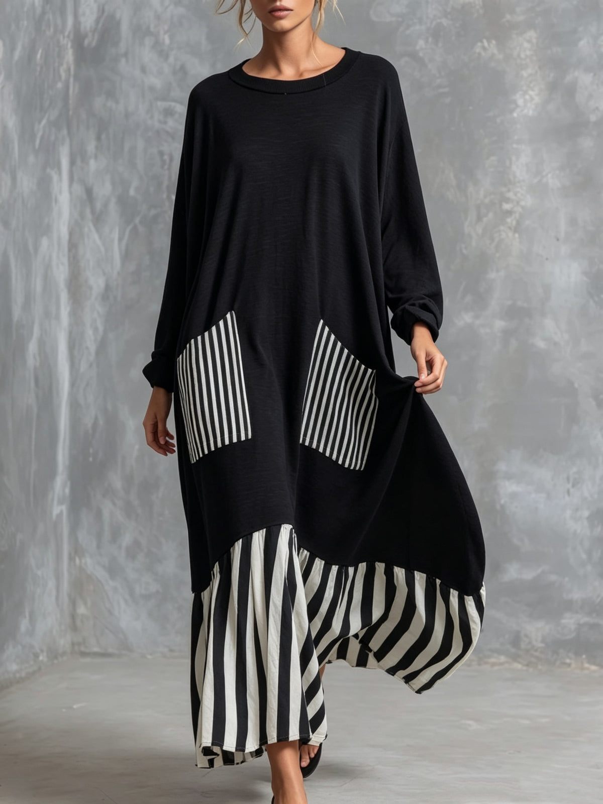 Vintage-style Printed Velvet Midi Dress