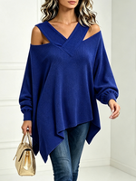 Chic Cozy Cutout Neckline Knit Top