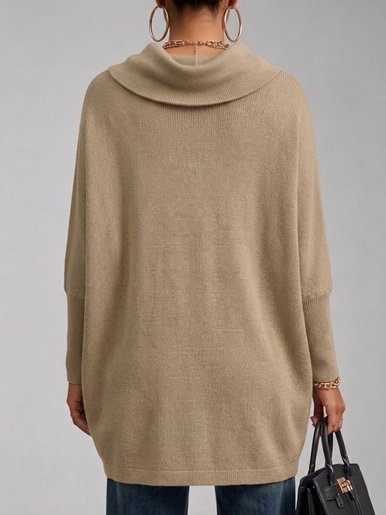 Cotton Knit Top Featuring A Relaxed, Comfortable Draped Collar And An Overlapping Front Design.