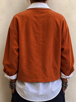 Casual Corduroy Asymmetric Jacket