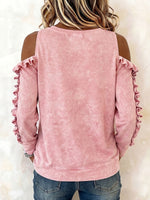 Edgy Cold-shoulder Ruffled Top