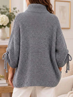 Women's Chunky Knit Asymmetrical Button-up Cardigan