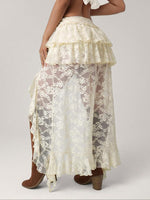 Stylish Lace Ruffle Skirt