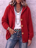 Cozy Chic Hooded Knit Cardigan
