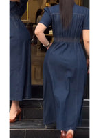 Casual Denim Dress With Elasticated Back Waist