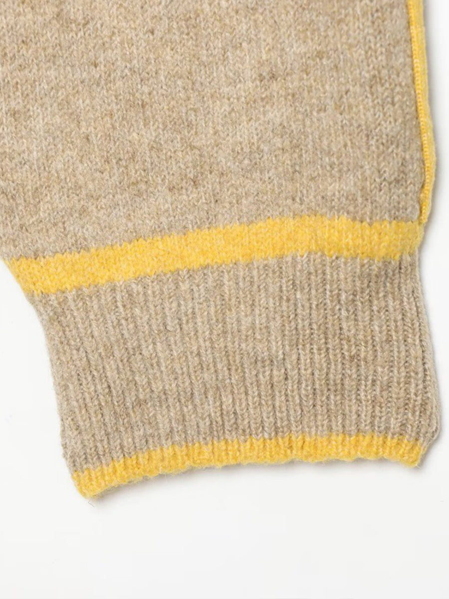 Chic Color Block Trim Knit Loungewear Set