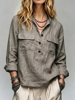 Casual Linen And Cotton Shirt