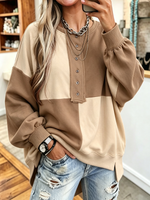 cozy colorblock oversized sweatshirt