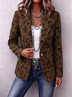 Vintage-style Lily Jacquard Slim-fit Blazer