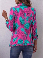 Bohemian Colorful Leopard Print Ruffled Linen And Cotton Jacket