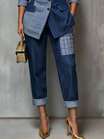 Chic Comfortable Patchwork Denim Jeans