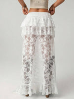 Stylish Lace Ruffle Skirt