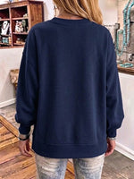 Diagonal Cross‑panel Crew Neck Oversized Sweatshirt