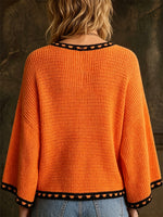 Vibrant Tassel-Accented Knit Sweater