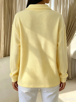 Cozy Chic Soft Waffle-knit Polo Top