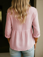 Women's Linen And Cotton Shirt